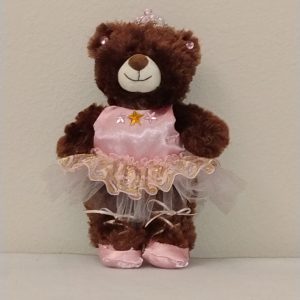 #13 Carlina Ballerina Bear 12" Brown Bear Pink/Gold