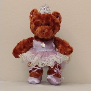 #7 Melina Ballerina Bear Lilac 15" Brown Bear